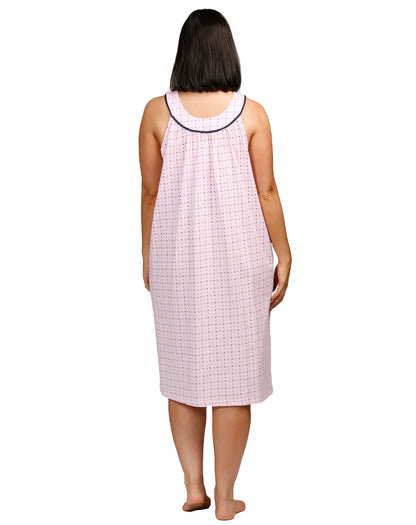 AZTEC SLEEVELESS NIGHTIE PINK - SK409A