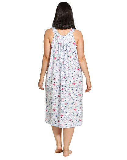 BUTTERFLIES SLEEVELESS NIGHTIE BLUE - SK410B
