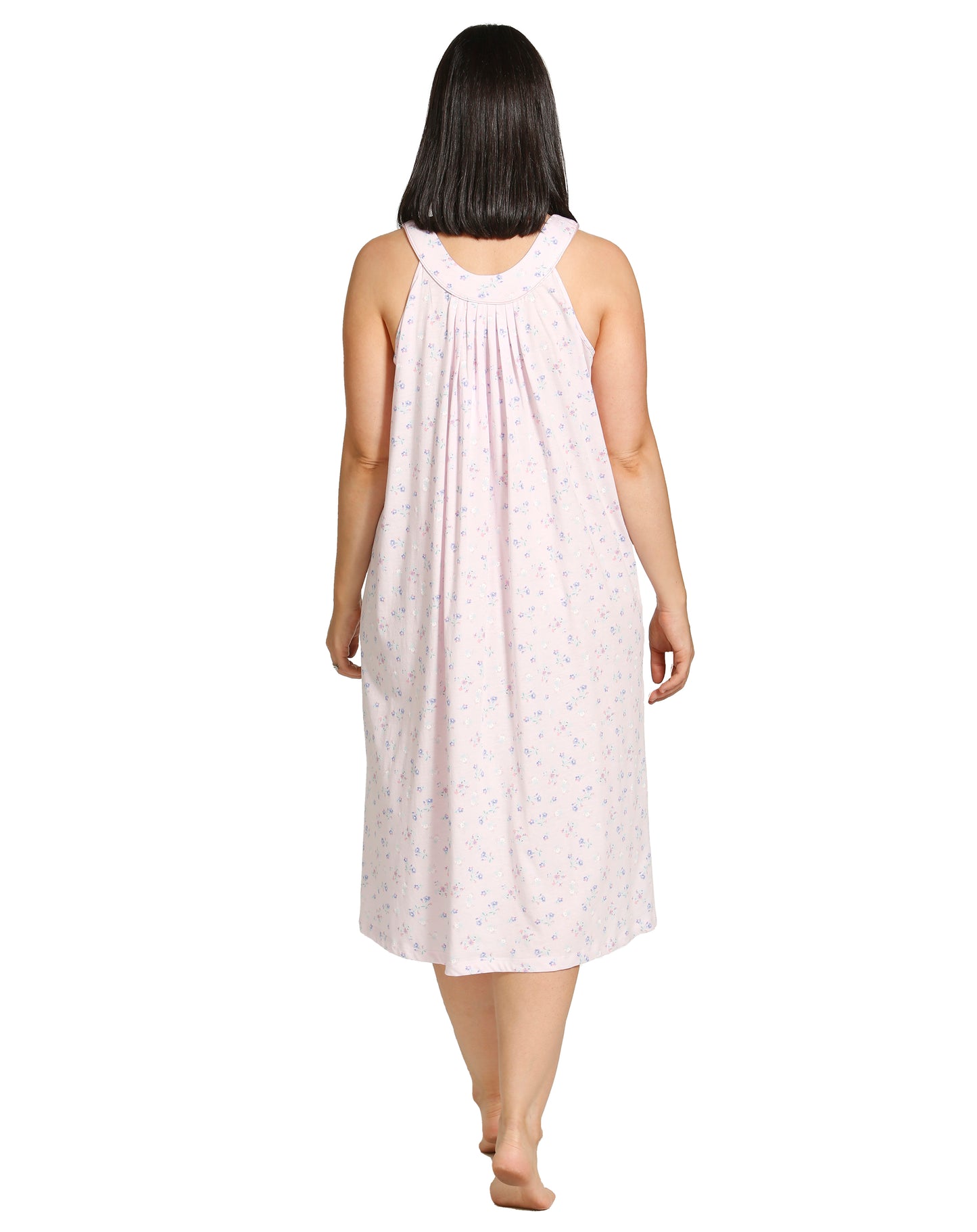 SPRING FLOWERS SLEEVELESS NIGHTIE PINK - SK410SF