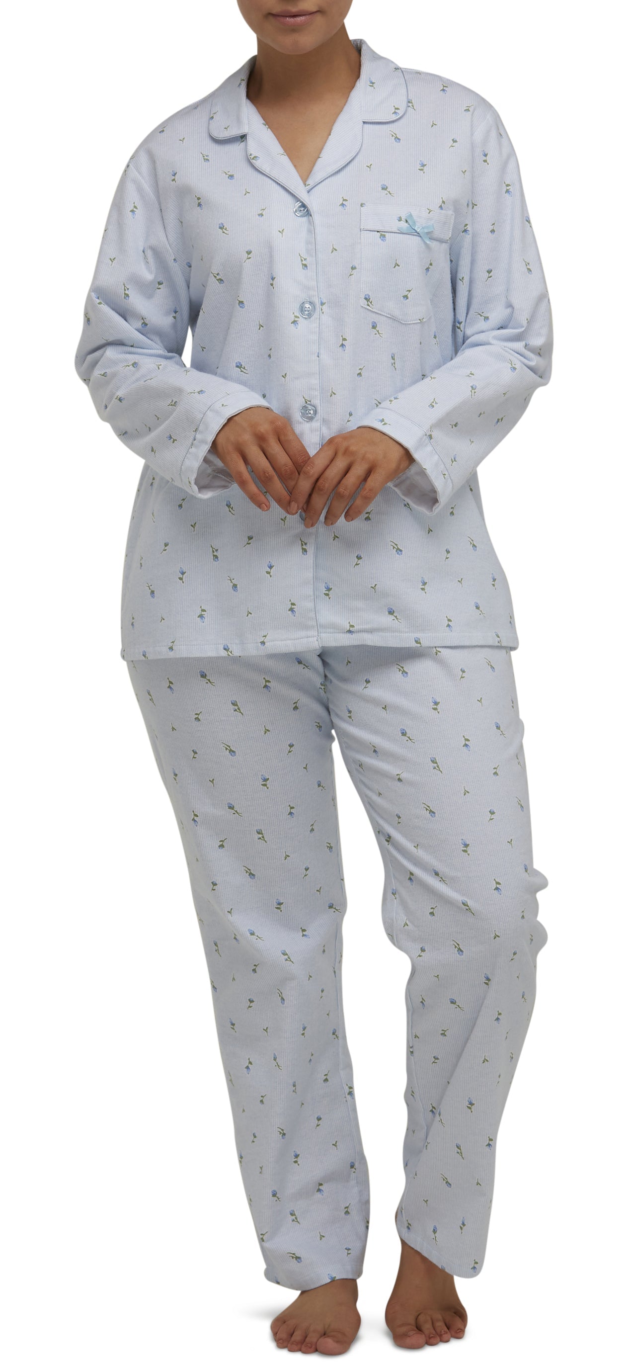 ROSE STRIPE REVERE PJ SET / BLUE-SK500R