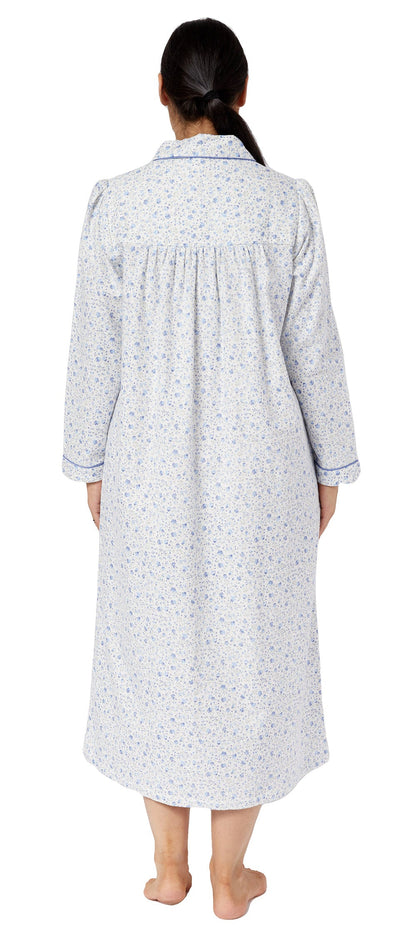 APPLE BLOSSOM COLLAR NIGHTIE BLUE - SK612A