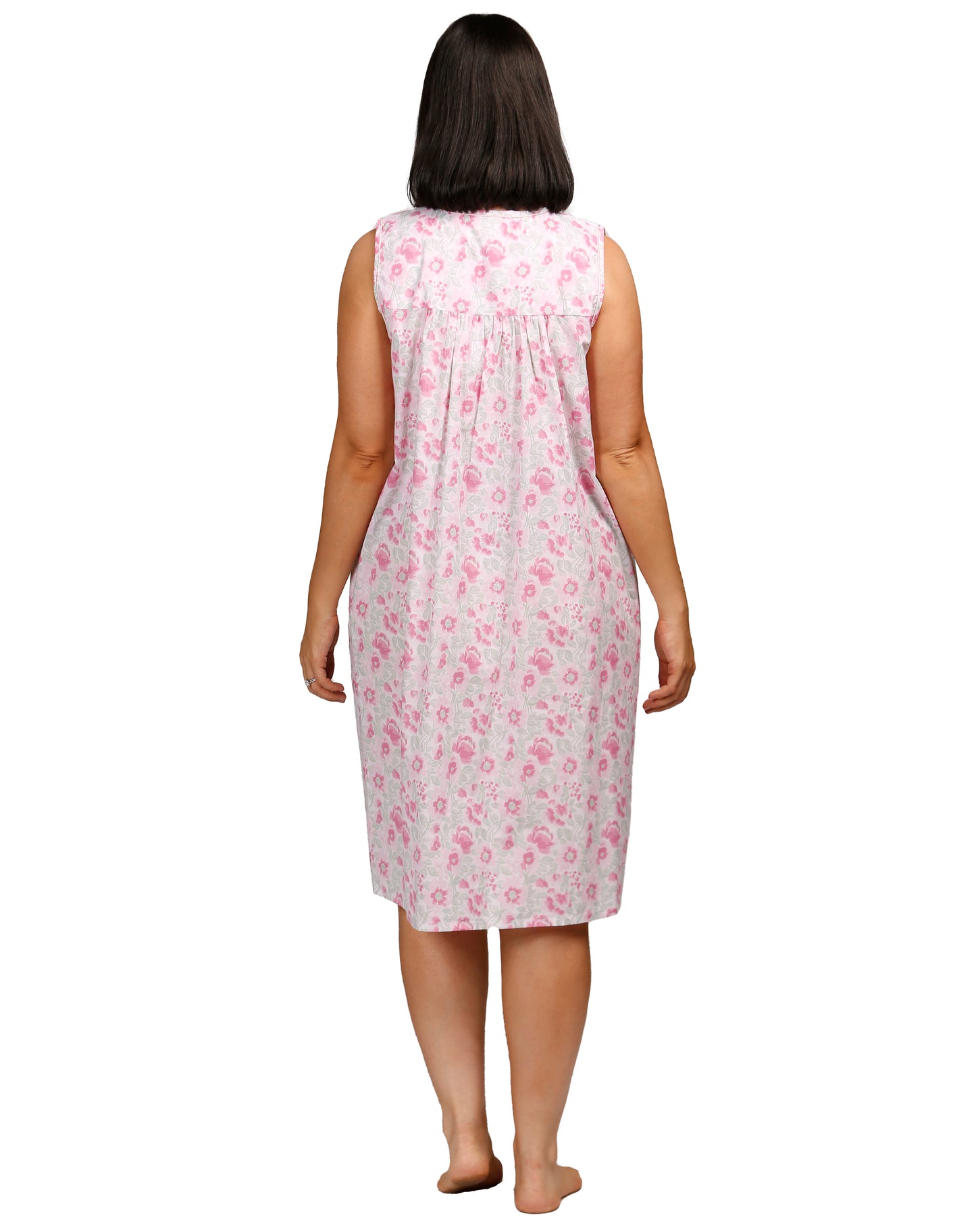 HIBISCUS SLEEVELESS NIGHTIE PINK - SK801H