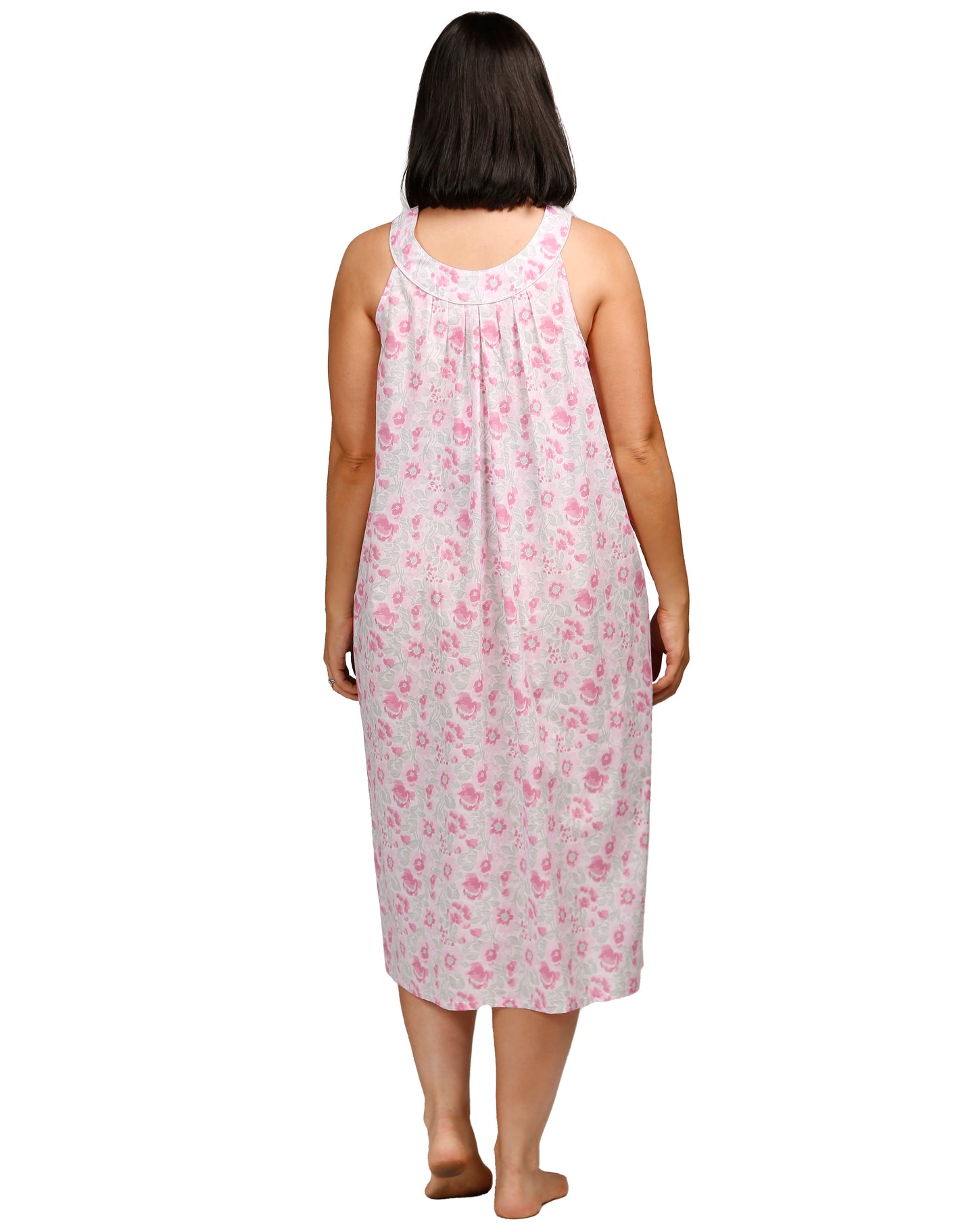 HIBISCUS SLEEVELESS NIGHTIE PINK - SK805H