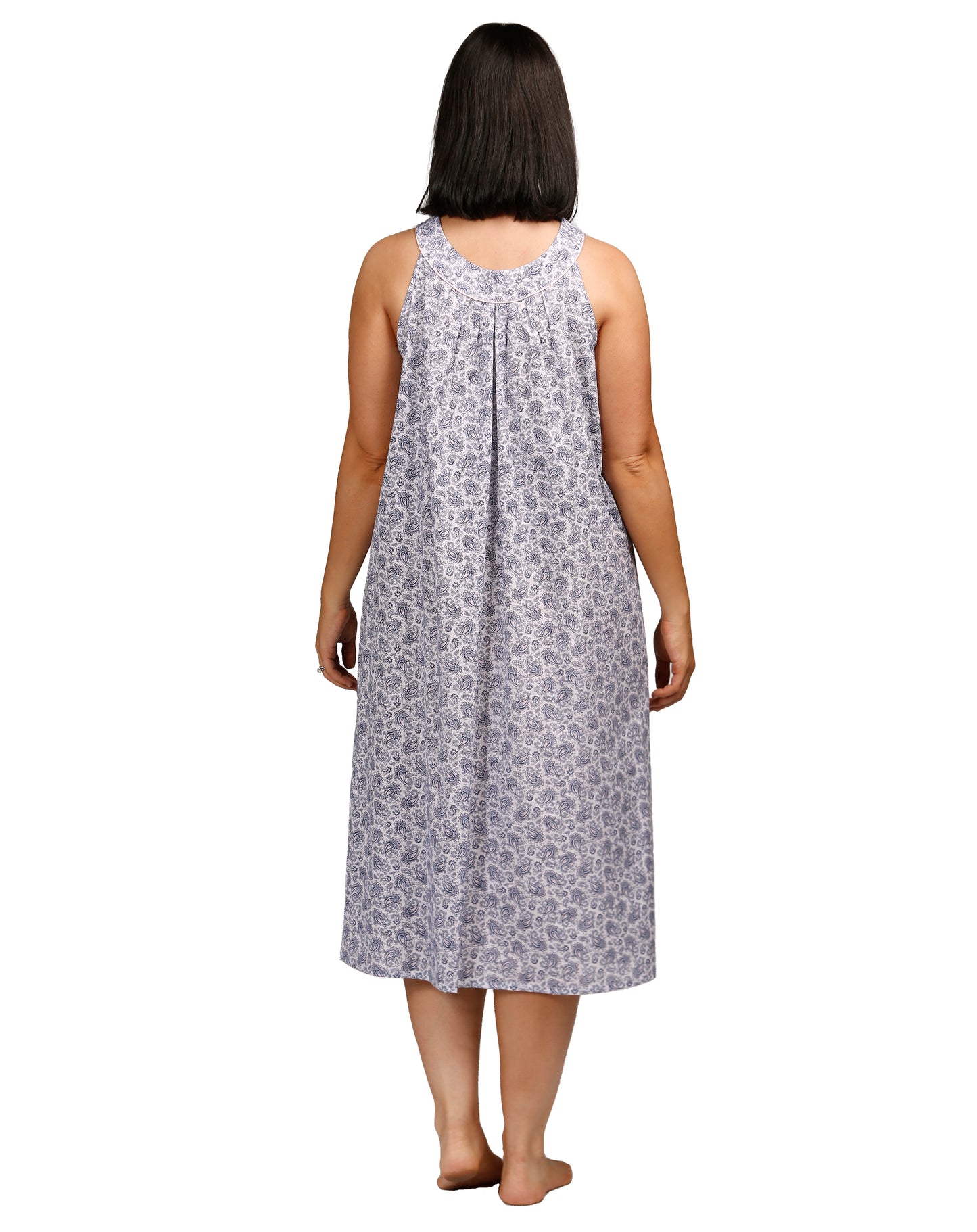 PAISLEY SLEEVELESS NIGHTIE PINK - SK805P